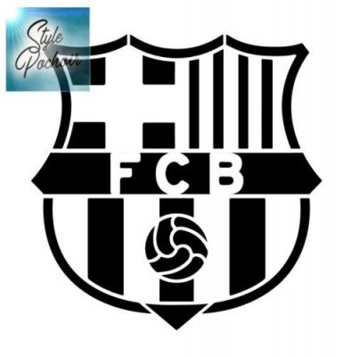 Fcb1 pochoir logo fc barcelone foot