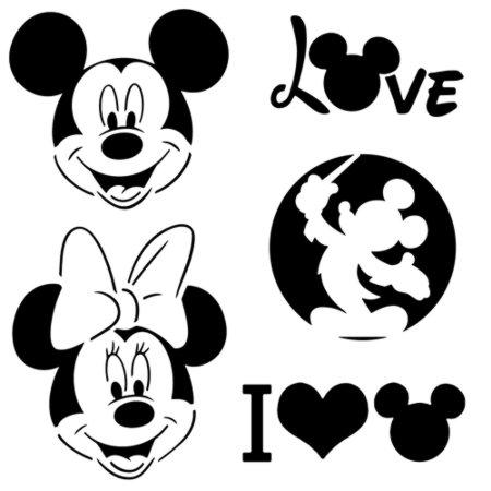 pochoir Mickey et Minnie Mouse